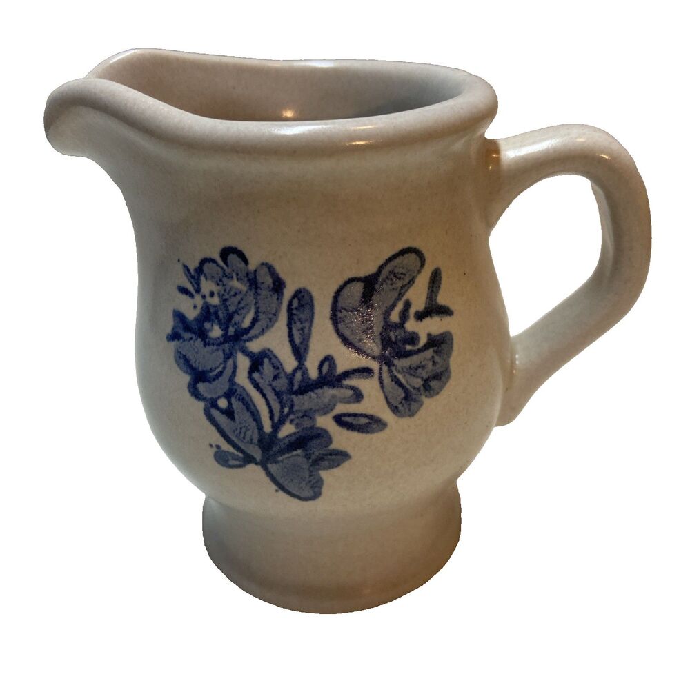 Pfaltzgraff Gray/ Blue Vintage Yorktowne Pattern Creamer/Pitcher 4 1/4"